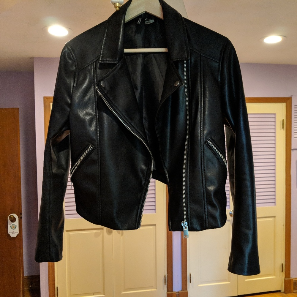 H&M Divided Faux Leather Moto Jacket